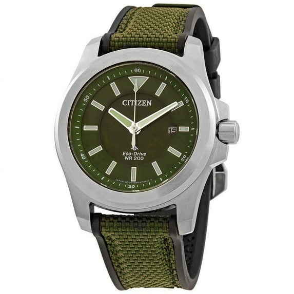 Citizen Men's Promaster Tough Green Dial Canvas Strap Watch BN0211-09X