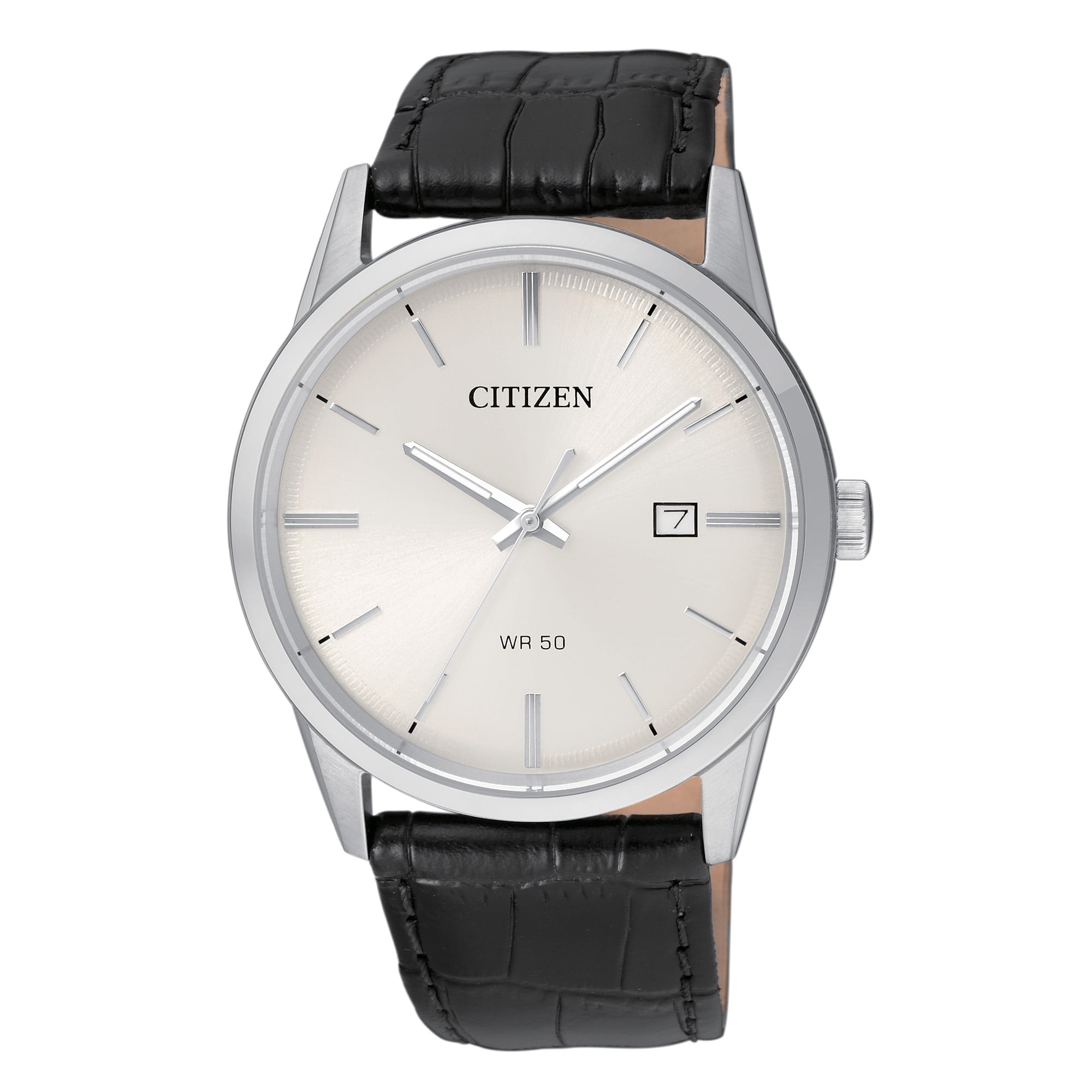Citizen Men's Quartz Dress Watch with Black Leather Kosovo Ubuy