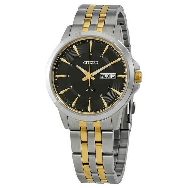 Citizen Men's Quartz Day/Date Watch Black Dial TwoTone Case and