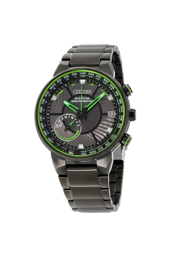 Men's Satellite Wave GPS Black Dial Stainless Steel Watch CC3035-50E