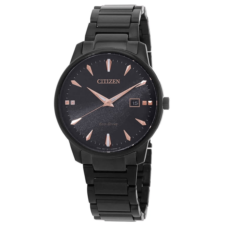 Citizen Pair Eco-Drive Black Dial Men's Watch BM7595-89E - Walmart.com