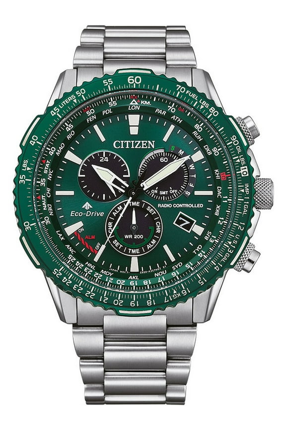 Promaster Air A-T World Time Chronograph GMT Green Dial Men's Watch CB5004-59W