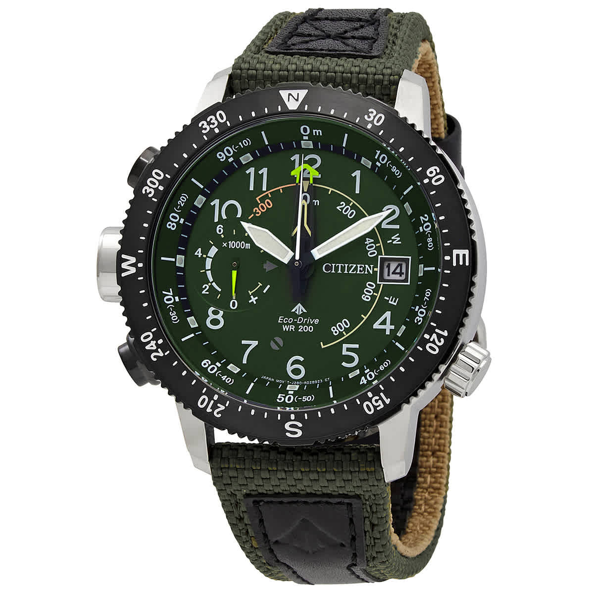 Citizen Promaster Altimeter Eco Drive Green Dial Men s Watch