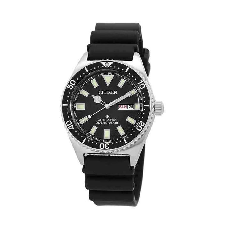 Citizen, Promaster Diver Automatic Watch, Black Dial, Rubber Strap