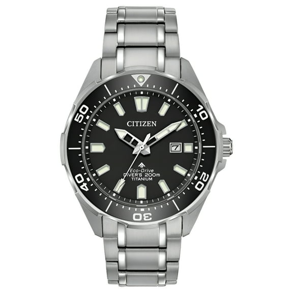 Citizen Promaster Diver Black Dial Titanium Men's Watch BN0200-56E