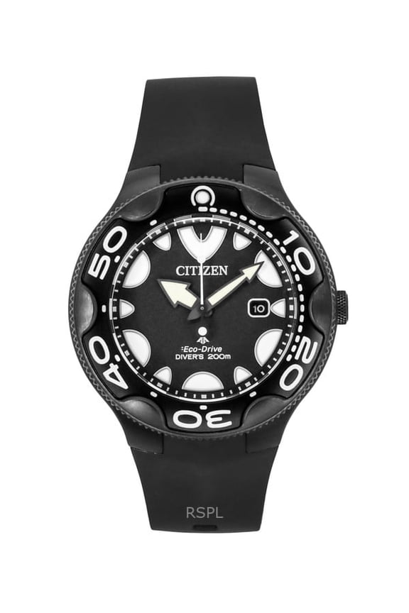 BN0235-01E Promaster Eco-Drive Orca Polyurethane Strap Black Dial Divers Men Watch