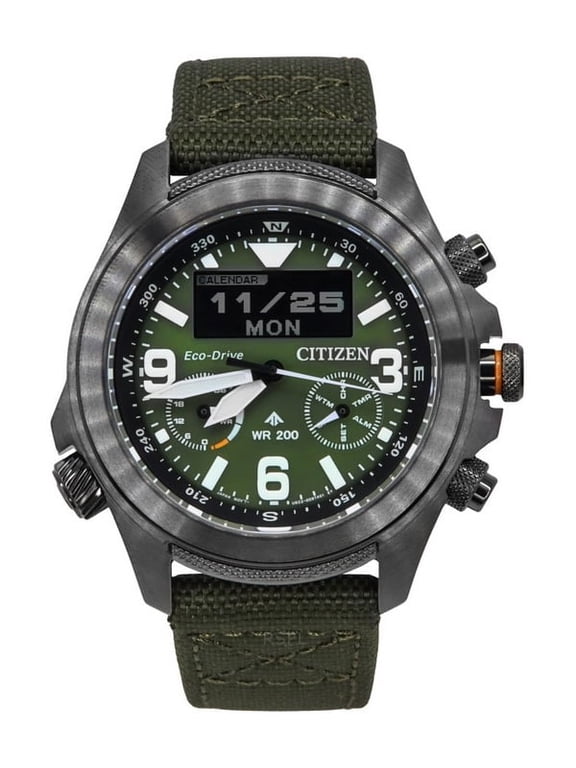 Promaster Land 35th Anniversary Chronograph Green Dial Eco-Drive JV1005-02W 200M Men's Watch