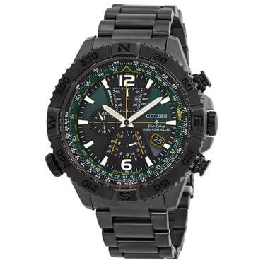 Citizen Promaster Navihawk Mens Watch With Green Dial And Stainless St...