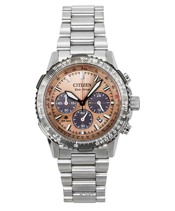 Mana Citizen Promaster Navihawk Chronograph Salmon Dial Men's Watch