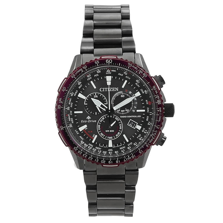 Citizen Promaster Perpetual Alarm World Time Chronograph GMT Black