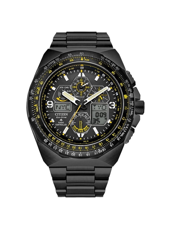 Eco-Drive Men's Promaster Skyhawk Black IP Chronograph Watch - JY8127-59E