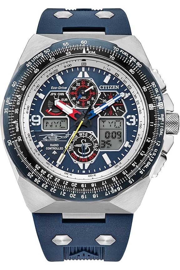 Promaster Skyhawk A-T Special Edition Blue Dial Blue Rubber Mens Watch