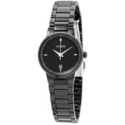 Citizen Quartz Black Dial Black Ion-plated Ladies Watch EU6017-54E