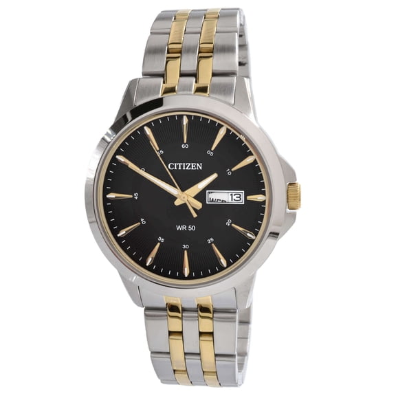 Citizen Quartz Black Dial Two-tone Men's Watch BF2018-52E