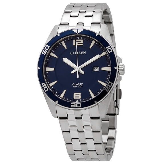 Citizen Quartz Blue Dial Stainless Steel Men's Watch BI5058-52L