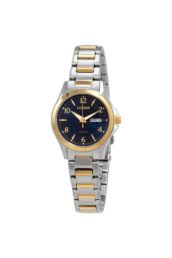 Quartz Blue Dial Two-tone Ladies Watch EQ0595-55L