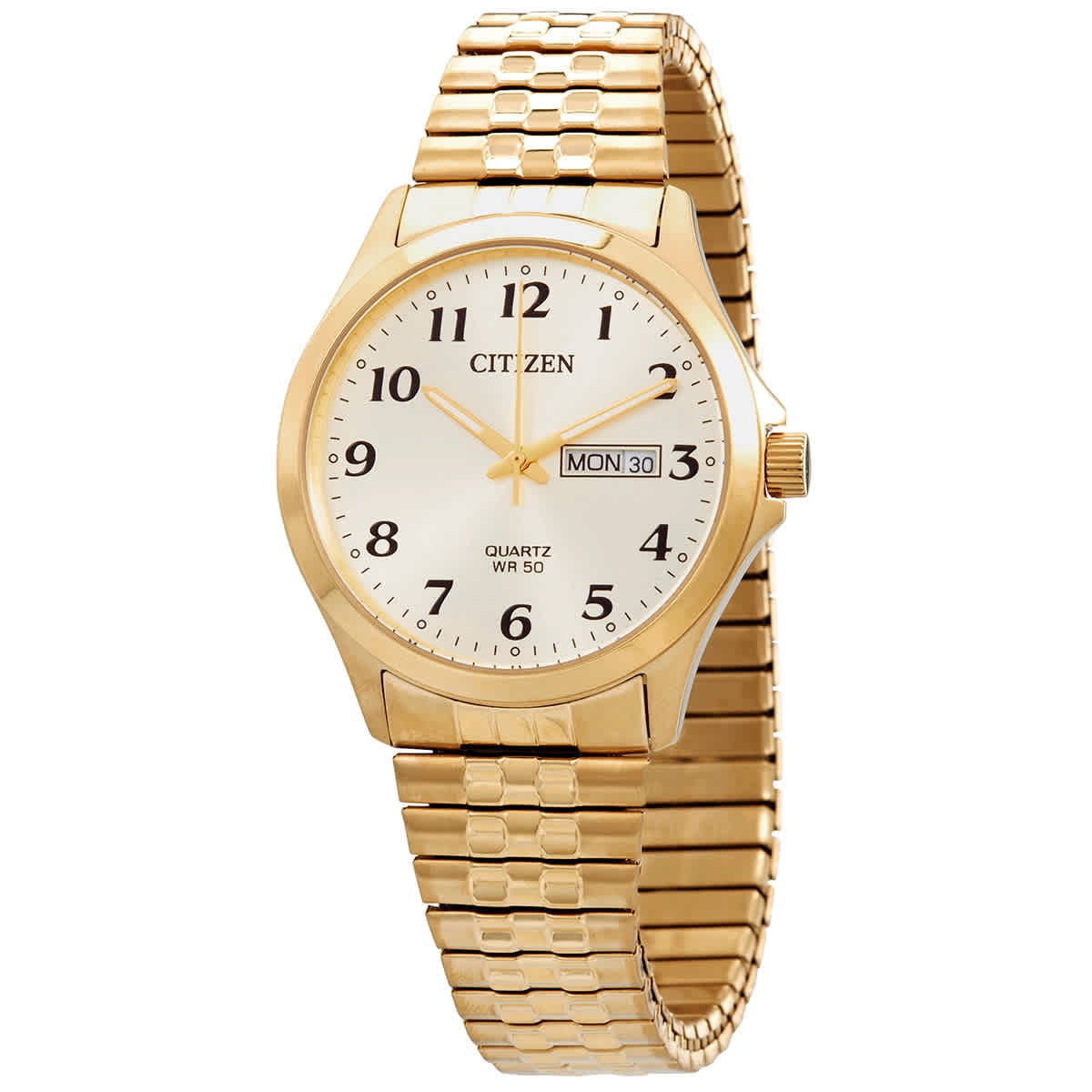 Citizen Quartz Champagne Dial Gold-tone Men display picture 3