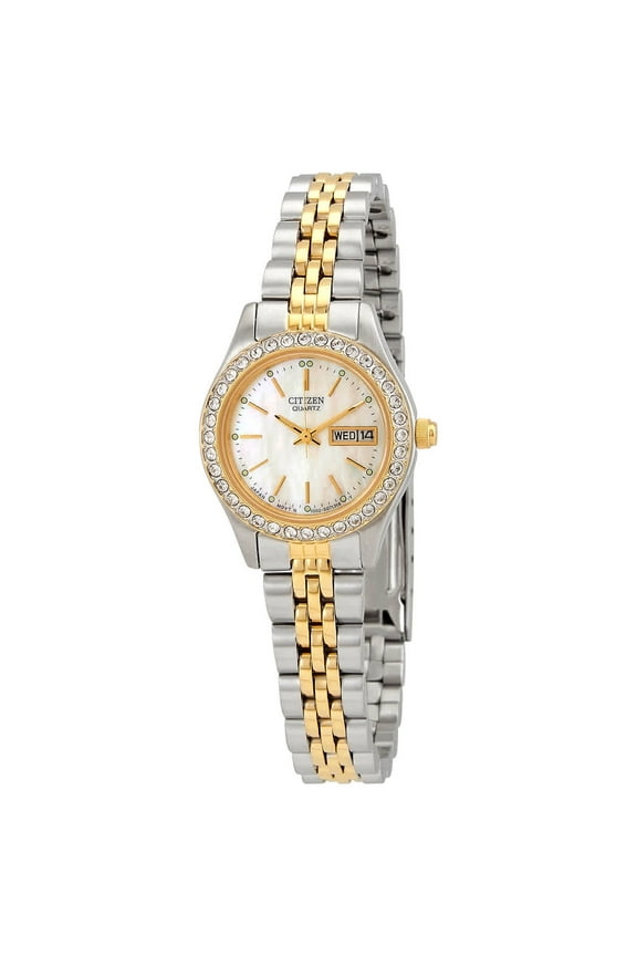 Quartz Crystal Mother of Pearl Dial Ladies Watch EQ0534-50D