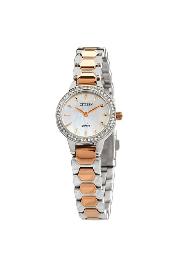Quartz Crystal Mother of Pearl Dial Ladies Watch EZ7016-50D