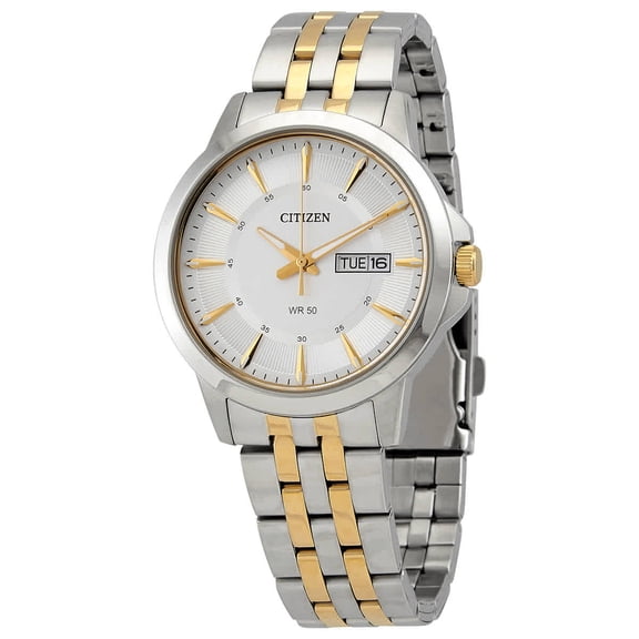 Citizen Quartz Silver Dial Two-Tone Mens Watch