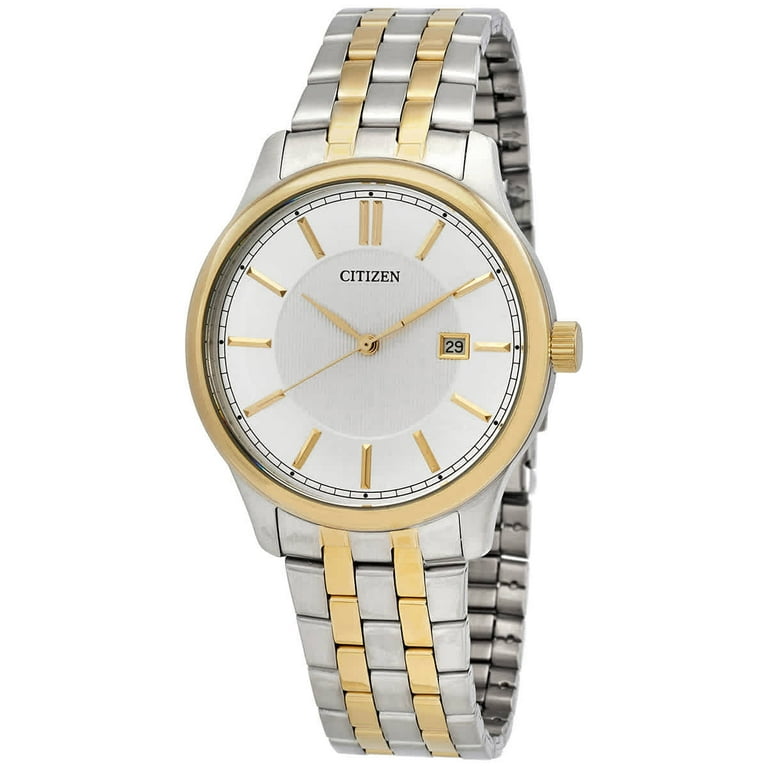 CITIZEN Quartz Men's Watch, Silver Grey Dial, Two-tone Bracelet