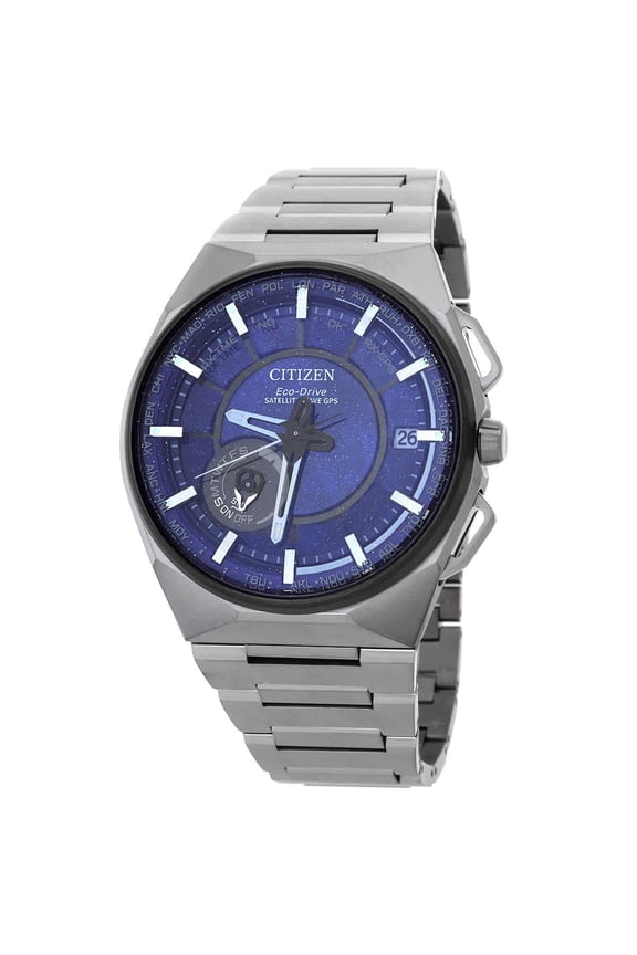 Satellite Wave X Perpetual World Time Blue Dial Men's Watch CC3097-52L