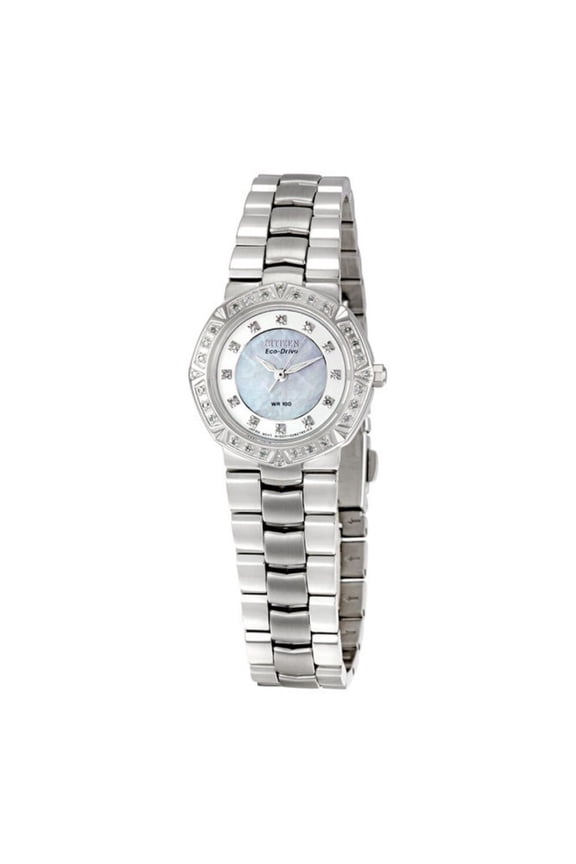 Serano Women's Diamond Mother of Pearl Dial Eco-Drive Watch EP5830-56D