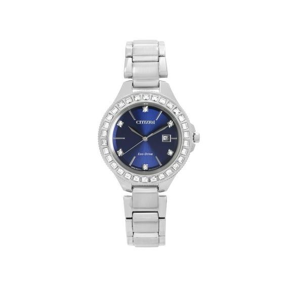 Citizen Silhouette Eco-Drive Steel Crystal Blue Dial Ladies Watch FE1190-53L