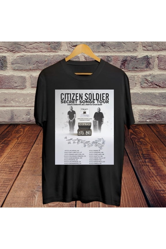 Citizen Soldier Band Secret Songs Tour T Shirt Full Size S-5XL