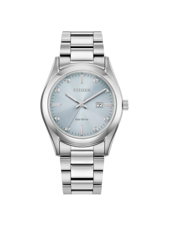 Sport Women's Blue Dial Diamond Eco-Drive Watch EW2700-54L