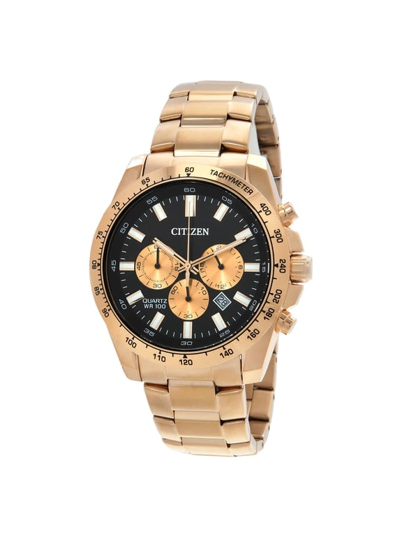 Sports Chronograph Quartz Black Dial Men's Watch AN8233-51E