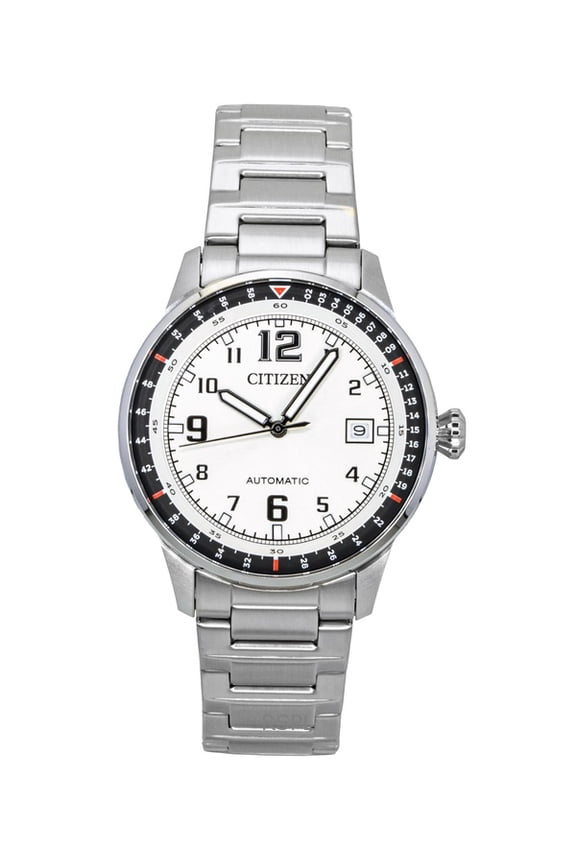 Stainless Steel White Dial Automatic NJ0190-51A 100M Men's Watch