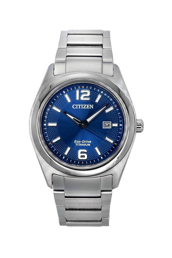 Super Titanium Blue Dial Eco-Drive AW1641-81L Men's Watch