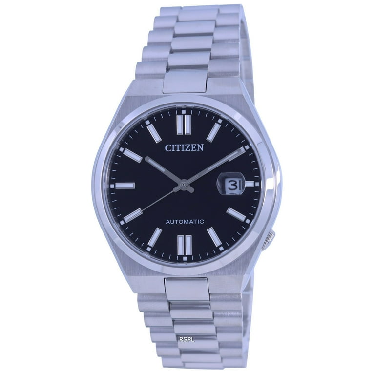 Citizen Men's Automatic Watch with Black Dial, Silver-Tone
