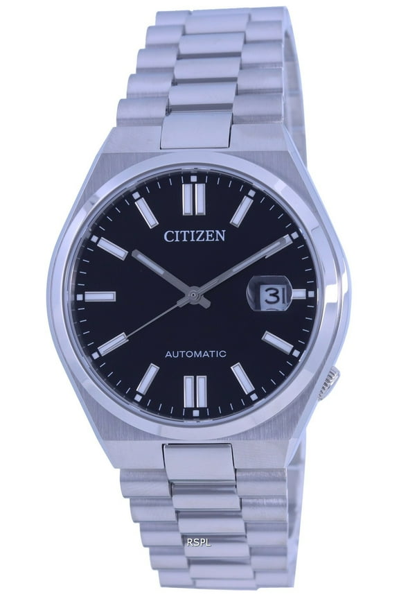 Tsuyosa Black Dial Stainless Steel Automatic NJ0150-81E Men's Watch