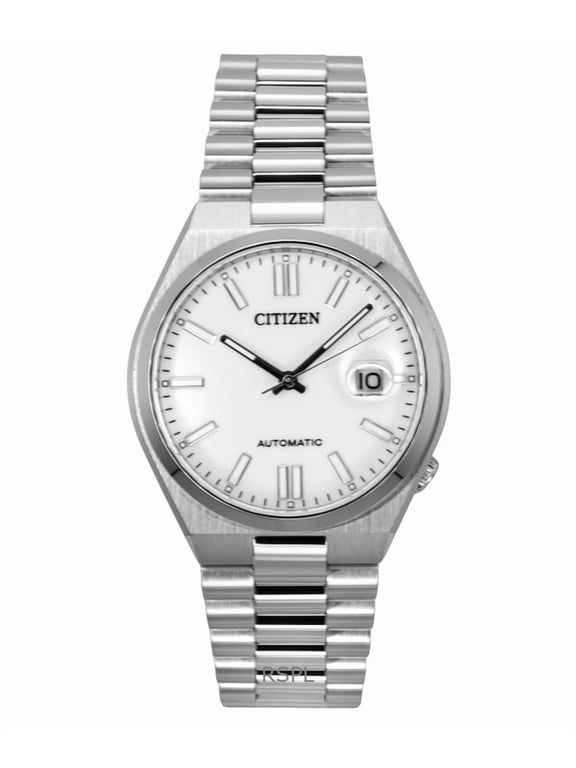 Tsuyosa Automatic White Dial Stainless Steel Men's Watch NJ0150-81A