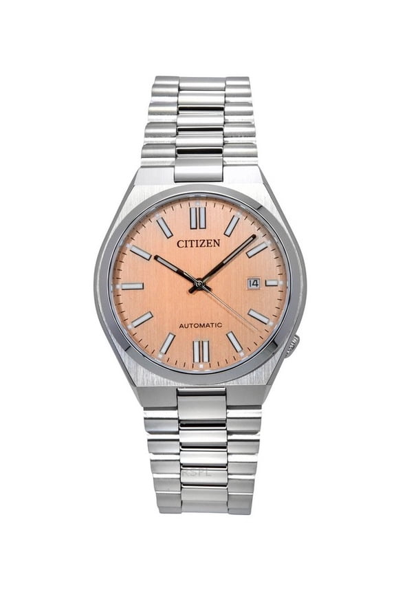 Tsuyosa Stainless Steel Salmon Dial Automatic NJ0159-86Z Men's Watch