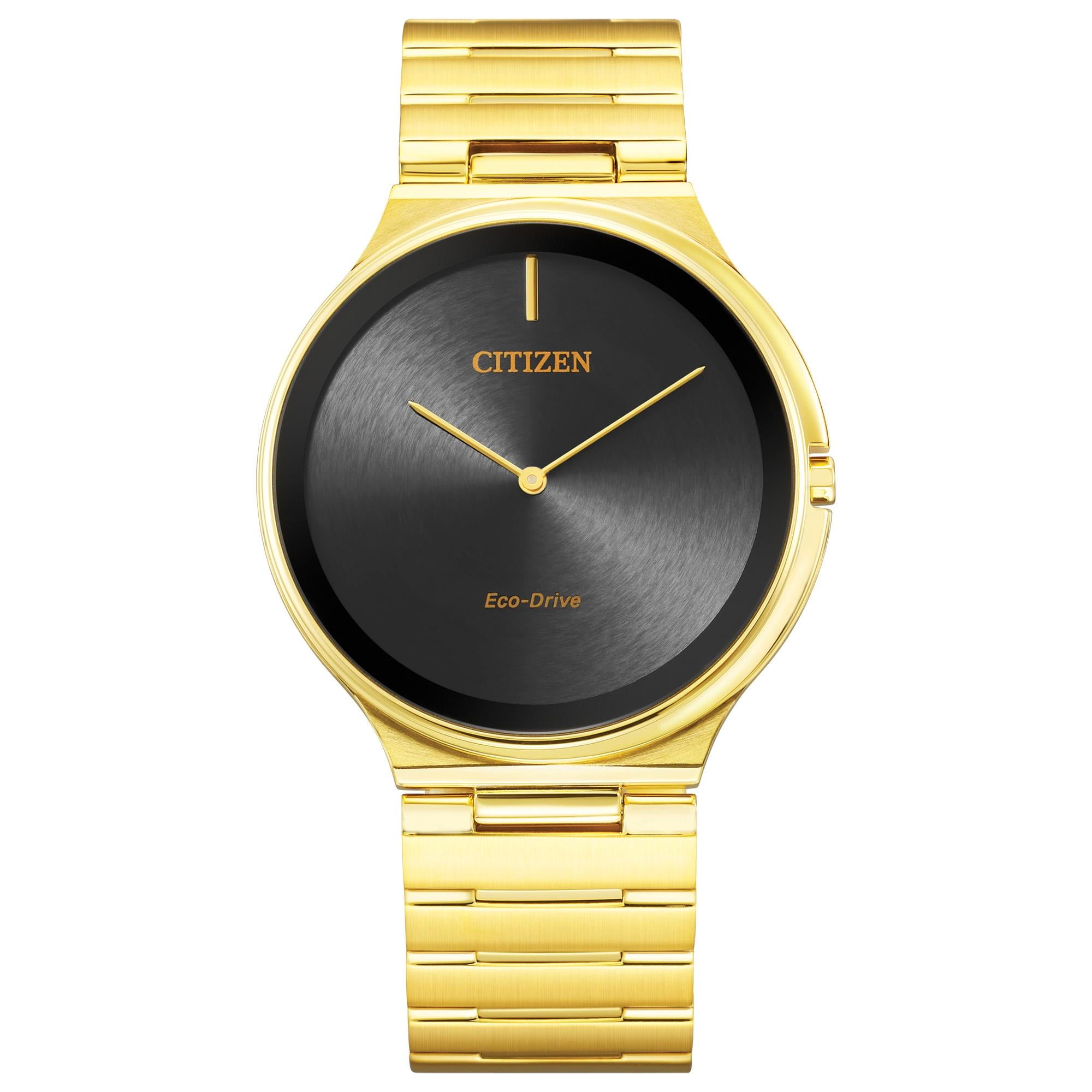 Free Shipping Citizen Unisex Eco Drive Stiletto Gold Tone Stainless Steel Watch AR3112 57E Walmart