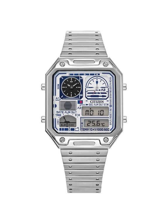 Unisex R2-D2 Digital Wristwatch, Stainless Steel, JG2121-54A