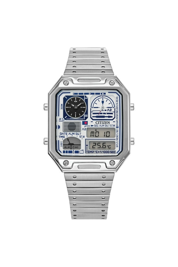 Unisex R2-D2 Digital Wristwatch, Stainless Steel, JG2121-54A