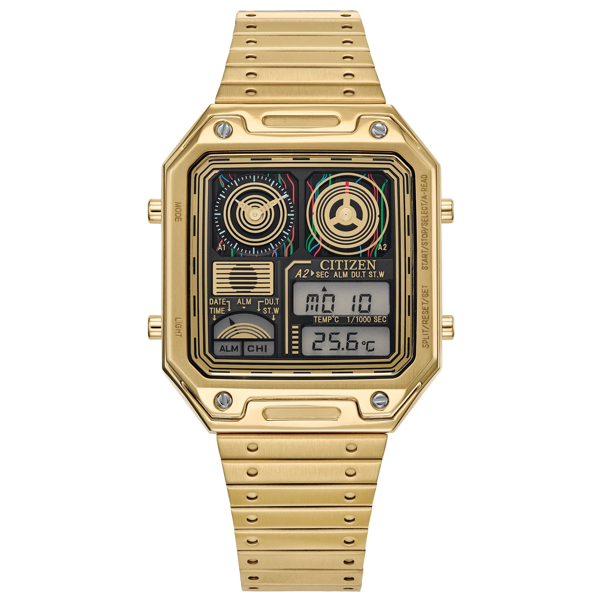 シチズン スターウォーズ C-3PO JG2123-59E 未使用腕時計 Citizen Unisex Star Wars C-3PO Gold-Tone Digital Watch