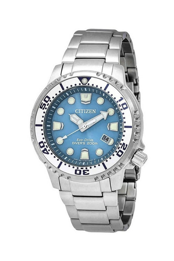 Promaster Dive Stainless Steel Light Blue Dial Eco-Drive Diver's BN0165-55L 200M Men's Watch