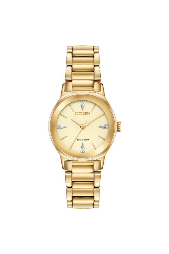 Women's Eco-Drive Axiom Gold-Tone Diamond Watch EM0732-51P