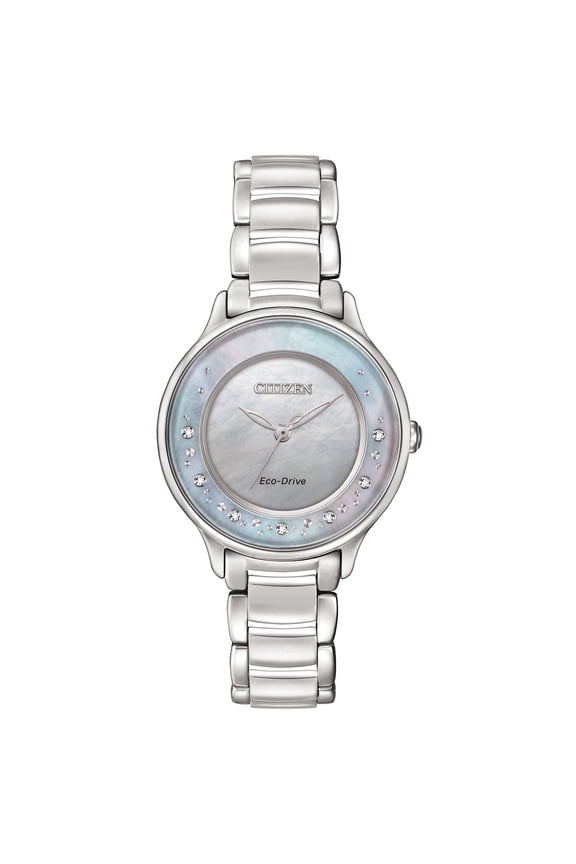 Women's Eco-Drive Classic Diamond Stainless Steel Watch EM0380-81N