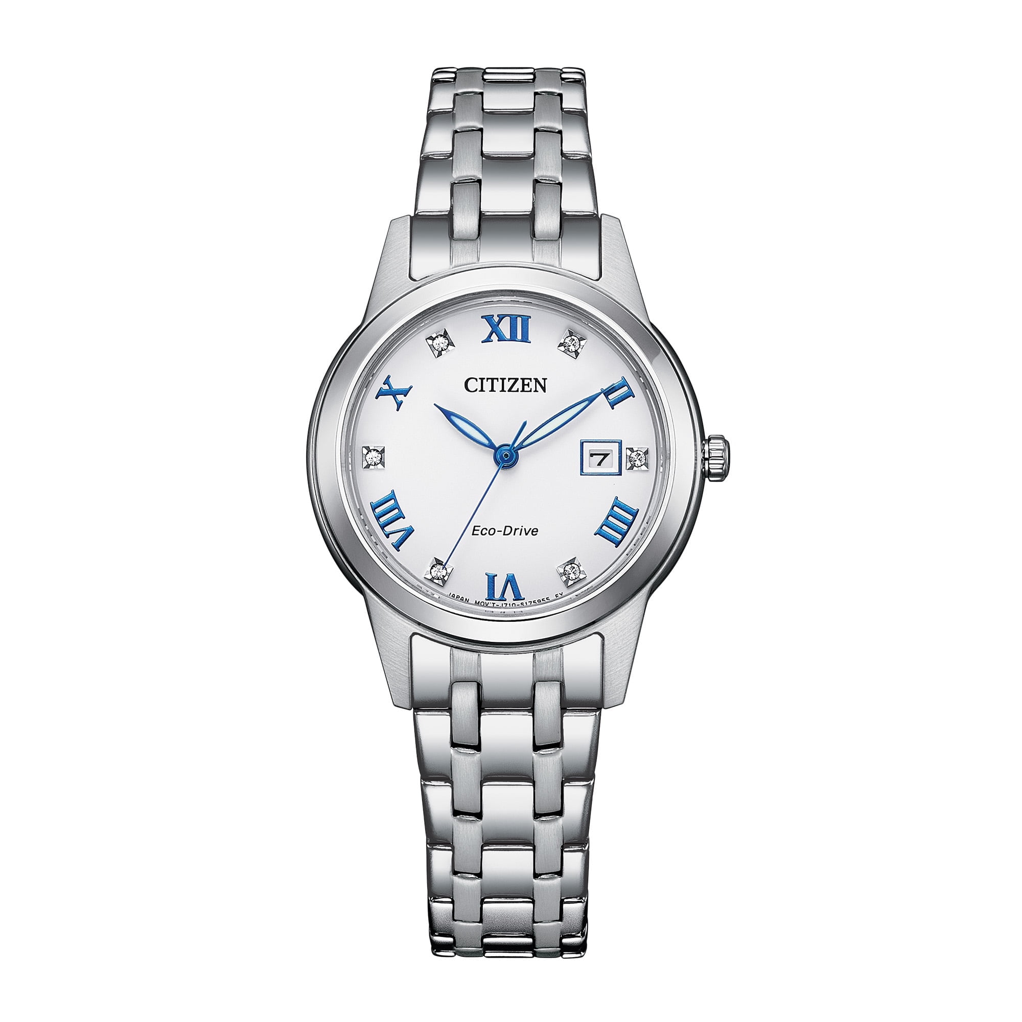 CITIZEN Women's Eco-Drive Classic Stainless Steel Crystal Accent Watch FE1240-57A