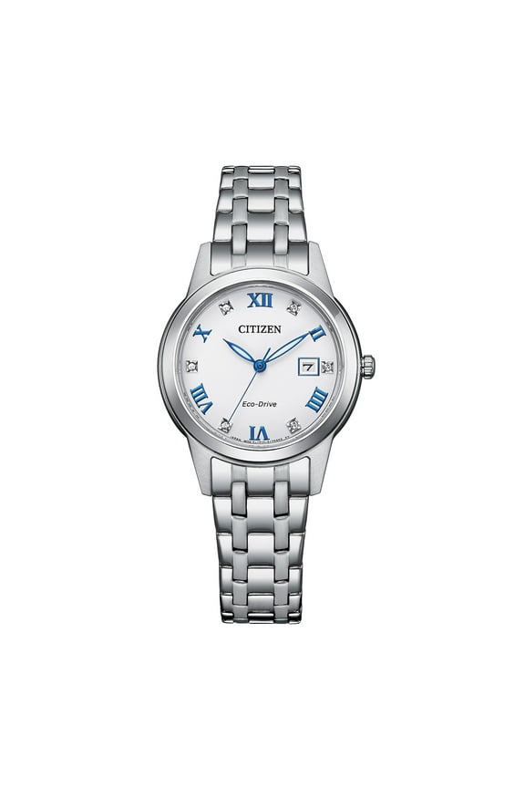 Women's Eco-Drive Classic Stainless Steel Crystal Accent Watch FE1240-57A
