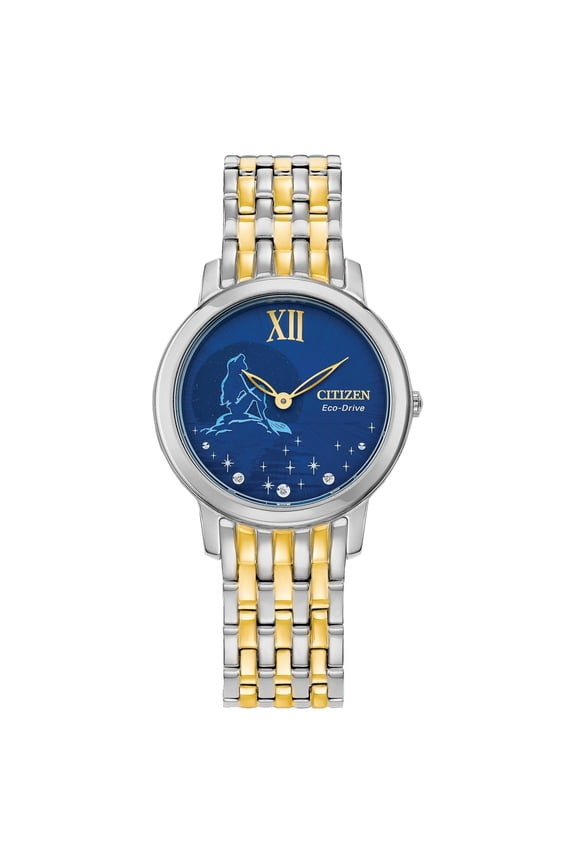 Women's Eco-Drive Disney Ariel Two-Tone Diamond Watch - EX1499-50W