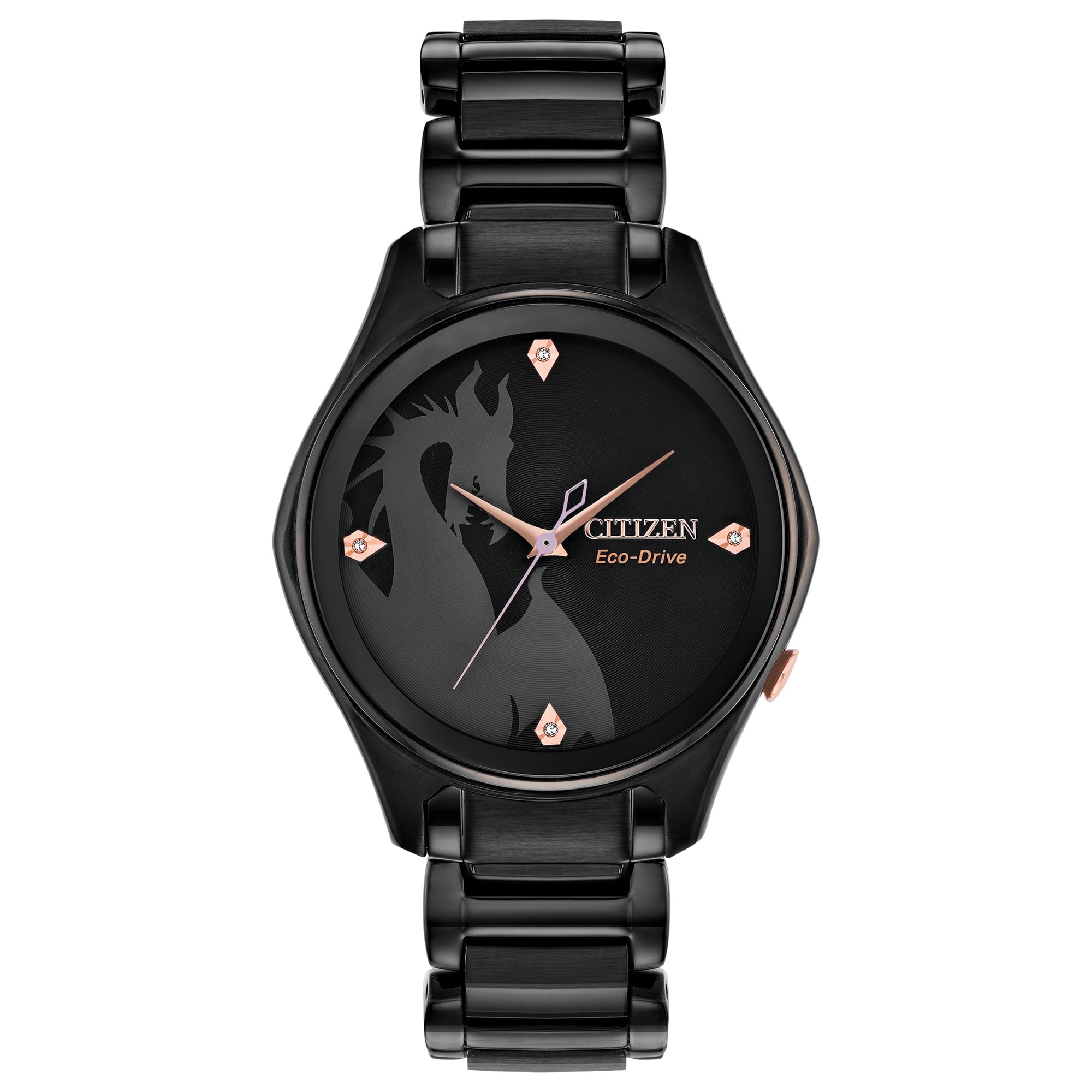 Citizen Women's Eco-Drive Disney Maleficent Black Diamond Watch