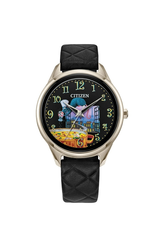 Women's Eco-Drive Pixar Ratatouille Black Strap Watch - FE7103-04W
