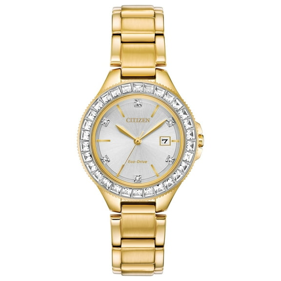Citizen Women's Eco-Drive Silhouette Crystal Gold-Tone Watch - FE1192-58A